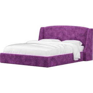 Кровать Мебелико Лотос микровельвет фиолетовый. кровать мебелико кариба микровельвет фиолетовый