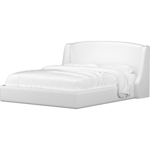 Кровать Мебелико Лотос эко-кожа белый. интерьерная кровать мебелико камилла эко кожа черно белый