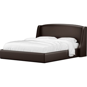 Кровать Мебелико Лотос эко-кожа коричневый. кровать мебелико далия эко кожа коричневый