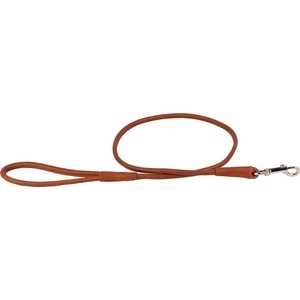 фото Поводок collar soft кожаный двойной круглый 122см*8мм коричневый для собак (04836)
