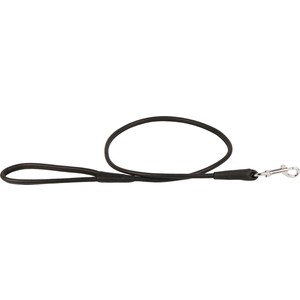 фото Поводок collar soft кожаный двойной круглый 122см*10мм черный для собак (04841)