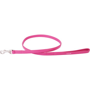 фото Поводок collar glamour кожаный двойной 122см*9мм розовый для собак (33707)