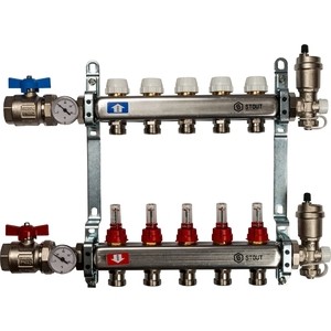

Коллекторной блок STOUT 1''х3/4'' 5 выходов с расходомерами (SMS 0907 000005), 1"х3/4" 5 выходов с расходомерами (SMS 0907 000005)