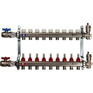 

Коллекторной блок STOUT 1''х3/4'' 9 выходов с расходомерами (SMS 0907 000009), 1"х3/4" 9 выходов с расходомерами (SMS 0907 000009)