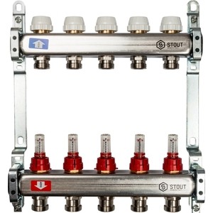 

Коллекторная группа STOUT 1''х3/4'' 5 выходов с расходомерами (SMS 0917 000005), 1"х3/4" 5 выходов с расходомерами (SMS 0917 000005)