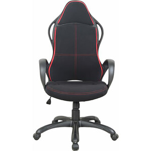 Кресло офисное Brabix Force EX-516 ткань черное/вставки красные (531571) кресло офисное brabix focus ex 518 ткань серое 531576
