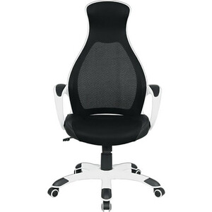 Кресло офисное Brabix Genesis EX-517 пластик белый ткань/экокожа/сетка черная (531573) кресло brabix wings mg 309 пластик сетка черное синее 532013