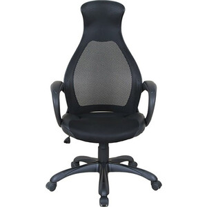 Кресло офисное Brabix Genesis EX-517 пластик черный ткань/экокожа/сетка черная (531574) офисное кресло norden гарда lb la 035 пластик черная сетка черная сидушка