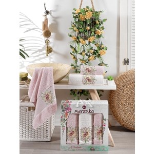 

Набор из 3 полотенец Merzuka Botanic махра (50x80-2/70x130-1) 3 штуки (9334 розовый), Botanic махра (50x80-2/70x130-1) 3 штуки (9334 розовый)