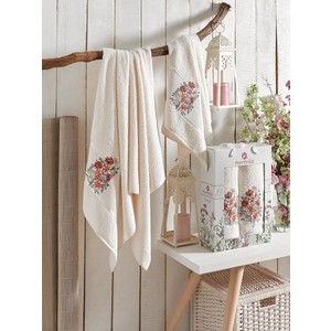 

Набор из 2 полотенец Merzuka Floral махра (50x80-1/70x130-1) 2 штуки (9522 кремовый), Floral махра (50x80-1/70x130-1) 2 штуки (9522 кремовый)