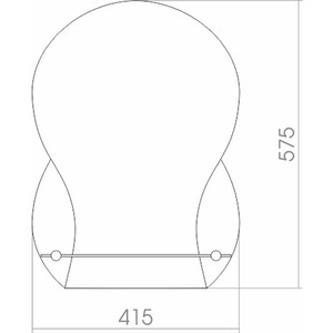 фото Зеркало mixline форум 41,5х57,5 с полкой (4620001981083)