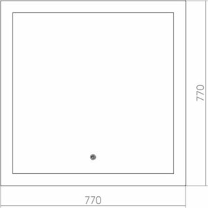 фото Зеркало mixline карла 77х77 с подсветкой, сенсор (4620001985210)