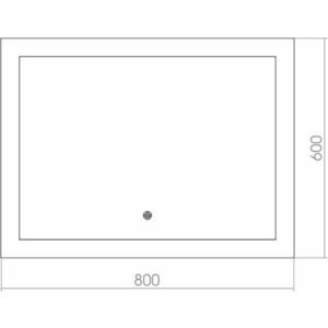 фото Зеркало mixline норма 80х60 с подсветкой, сенсор (4620001984794)