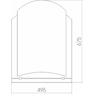 фото Зеркало mixline арго 49,5х67,5 с полкой (4620001980116)