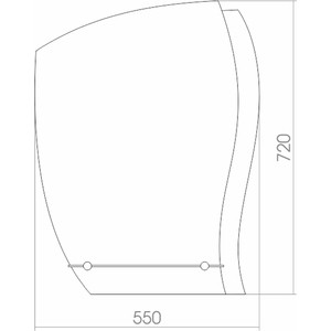 фото Зеркало mixline дуэт 55х72 с полкой (4620001980444)