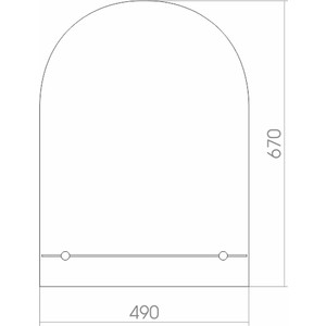 фото Зеркало mixline аркада-люкс 49х67 с полкой и фацетом (4620001980161)