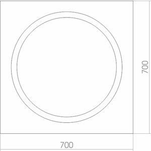 фото Зеркало mixline меридиан 70х70 с подсветкой (4620001984435)