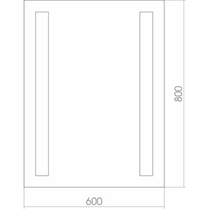 фото Зеркало mixline танго 60х80 с подсветкой и фацетом (4620001981939)