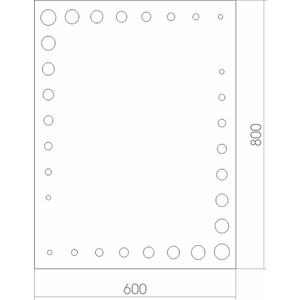 фото Зеркало mixline шанель 60х80 с подсветкой (4620001982387)