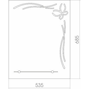 фото Зеркало mixline альтаир 53,5х68,5 с полкой (4620001980055)