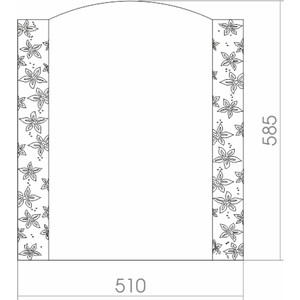 фото Зеркало mixline весна 51х58,5 с полкой (4620001984343)