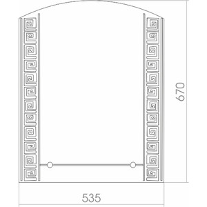 фото Зеркало mixline восток 53,5х67 с полкой (4620001980321)