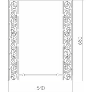 фото Зеркало mixline сахара 54х68 с полкой и фацетом (4620001980918)