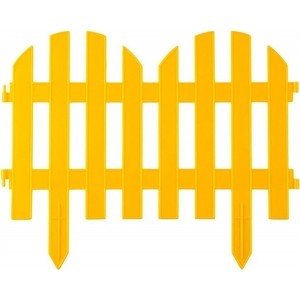 Забор декоративный Grinda 28х300см желтый ''Палисадник'' (422205-Y)