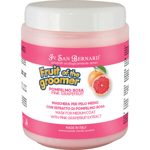 Маска Iv San Bernard Fruit of the Grommer Pink Grapefruit Mask for Medium Coat восстанавливающая с витамином B6 для шерсти средней длины 1 л - фото 1