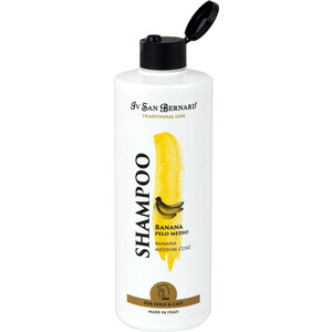 Шампунь Iv San Bernard Traditional Line Plus Shampoo Banana Medium Coat SLS Free для шерсти средней длины у животных 500 мл - фото 2