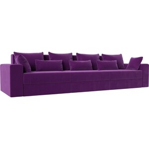 Диван-еврокнижка Мебелико Майами Long микровельвет фиолетовый кровать мебелико принцесса микровельвет фиолетовый