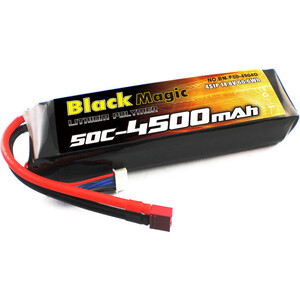 

Аккумулятор Black Magic LiPo 14,8V(4S) 4500mAh 50C Deans plug - BM-F50-4504D, LiPo 14,8V(4S) 4500mAh 50C Deans plug - BM-F50-4504D