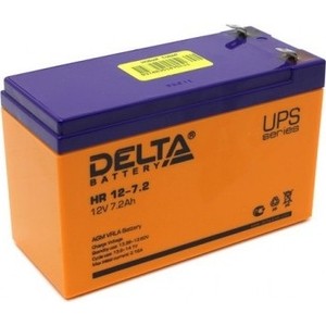 Аккумулятор Delta 12V 7.2 Ah - HR 12-7.2 аккумулятор для ибп delta dtm 1240 l 40 а ч 12 в dtm1240 l