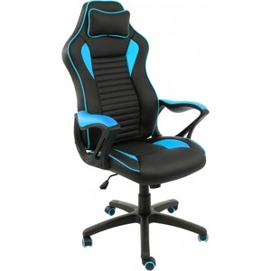 Компьютерное кресло Woodville Leon черное/голубое