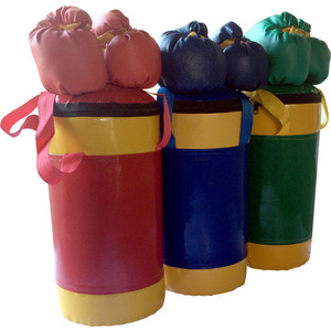 Набор боксерский КМС детский № 2 (мешок боксерский 5 кг., перчатки, трос) зелёно/жёлтый