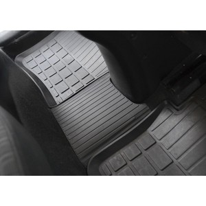фото Коврики салона литьевые rival для hyundai solaris i седан, хэтчбек (2010-2017)/kia rio iii седан, хэтчбек (2011-2017), резина, без крепежа, 5 шт., 62305001