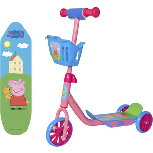 

Самокат 3-х колесный 1Toy Peppa Pig, корзинка Т59976, Peppa Pig, корзинка Т59976
