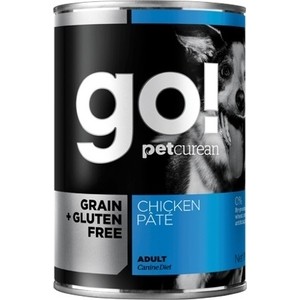 фото Консервы go! natural holistic dog grain+gluten free chicken pate беззерновые с курицей для собак 400г (48511)