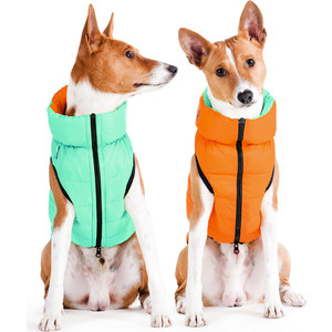 фото Курточка collar airyvest lumi двухсторонняя светящаяся оранжево-салатовая размер xs 25 для собак (2141)