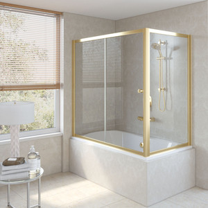 

Шторка на ванну Vegas Glass ZV+ZVF 180*90 09 01 профиль золото стекло прозрачное, ZV+ZVF 180*90 09 01 профиль золото стекло прозрачное