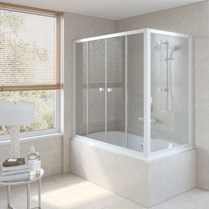

Шторка на ванну Vegas Glass Z2V+ZVF 170*70 01 01 профиль белый стекло прозрачное, Z2V+ZVF 170*70 01 01 профиль белый стекло прозрачное