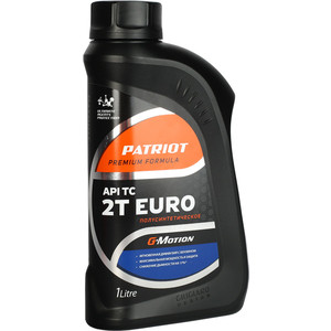 Масло моторное PATRIOT G-Motion 2T EURO 1л (850030200) масло моторное 4т patriot g motion hd тerra sae 30 минеральное 1 л