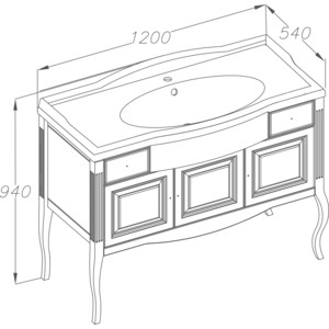 фото Раковина мебельная florentina лаура 120 (10.210.01200.001)