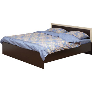Кровать двойная Олимп 21.52-01 венге/дуб 140x200 21.52-01 венге/дуб 140x200 - фото 1