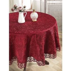 

Скатерть Karna с гипюром Leda круглая 160 бордовый (2792/CHAR002), с гипюром Leda круглая 160 бордовый (2792/CHAR002)
