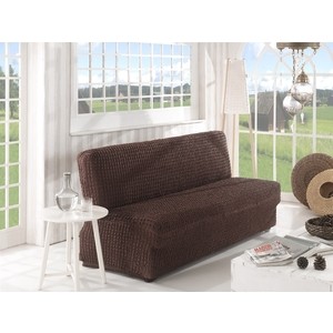 фото Чехол для двухместного дивана без подлокотников karna коричневый (2649/char003)