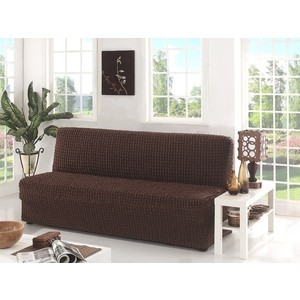фото Чехол для двухместного дивана без подлокотников karna коричневый (2650/char003)