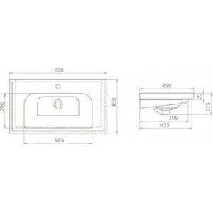 фото Раковина мебельная cerastyle frame 80 (031200-u)