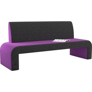 Кухонный диван АртМебель Кармен микровельвет фиолетово-черный - фото 1