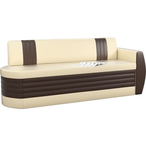 фото Кухонный диван артмебель токио од эко-кожа бежево-коричневый правый